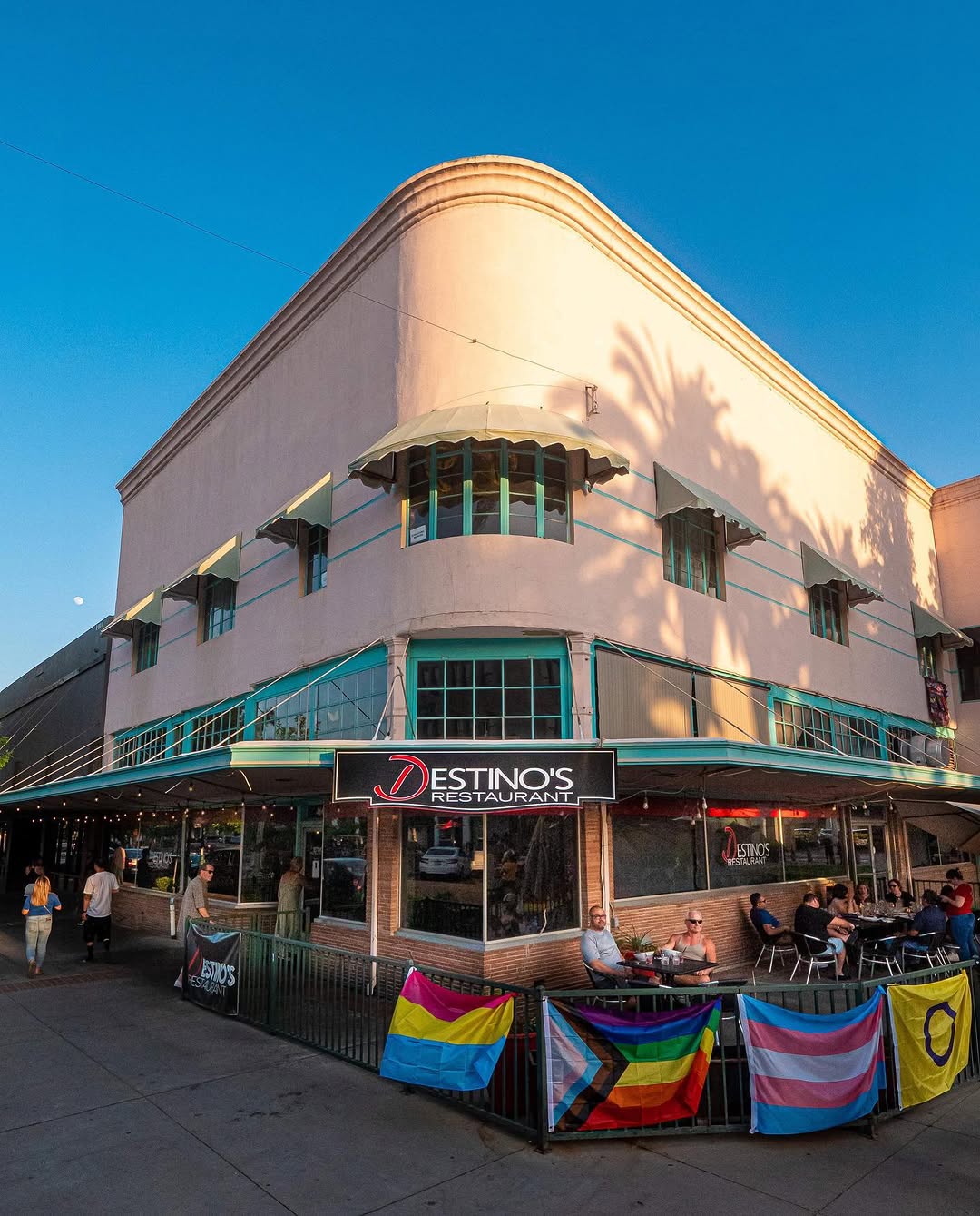 Restaurant exterior for event arrivals