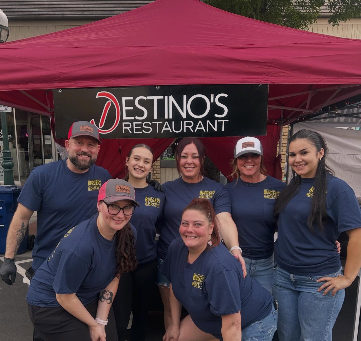 Team portrait at Destino's